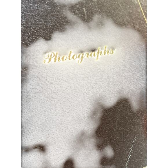 Photo Pro Bonded Leather Magnetic Photo Album 27 Pages NOS Brown Gold Trim - Picture 3 of 10